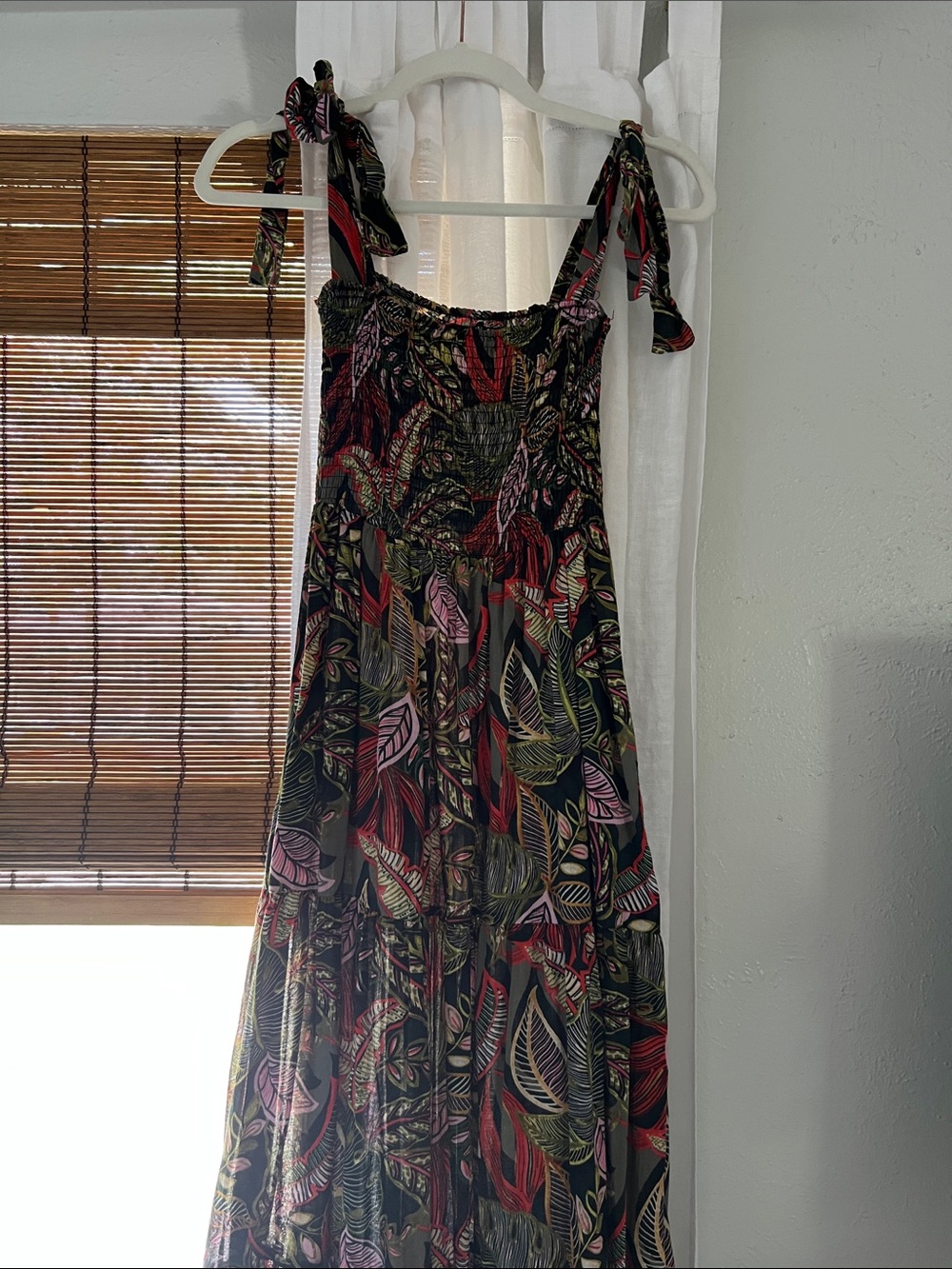 Olivaceous Small Maxi Dress with Tie Straps